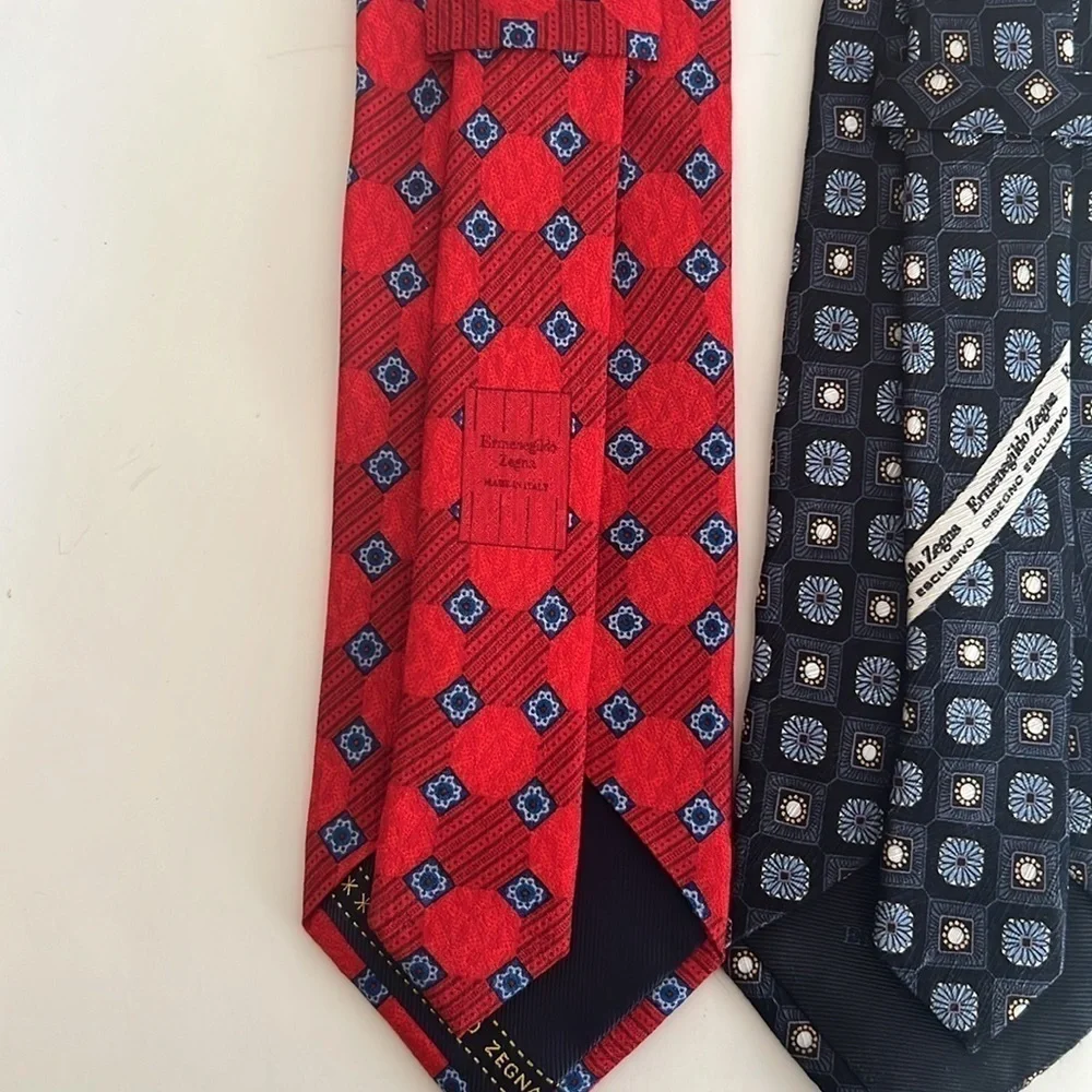 Ermenegildo Zegna Set of 2 100% Silk Ties